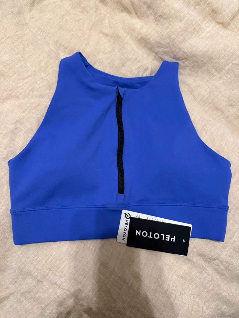 PELOTON Precise and Charged High Neck Bra size Small Blue NEW